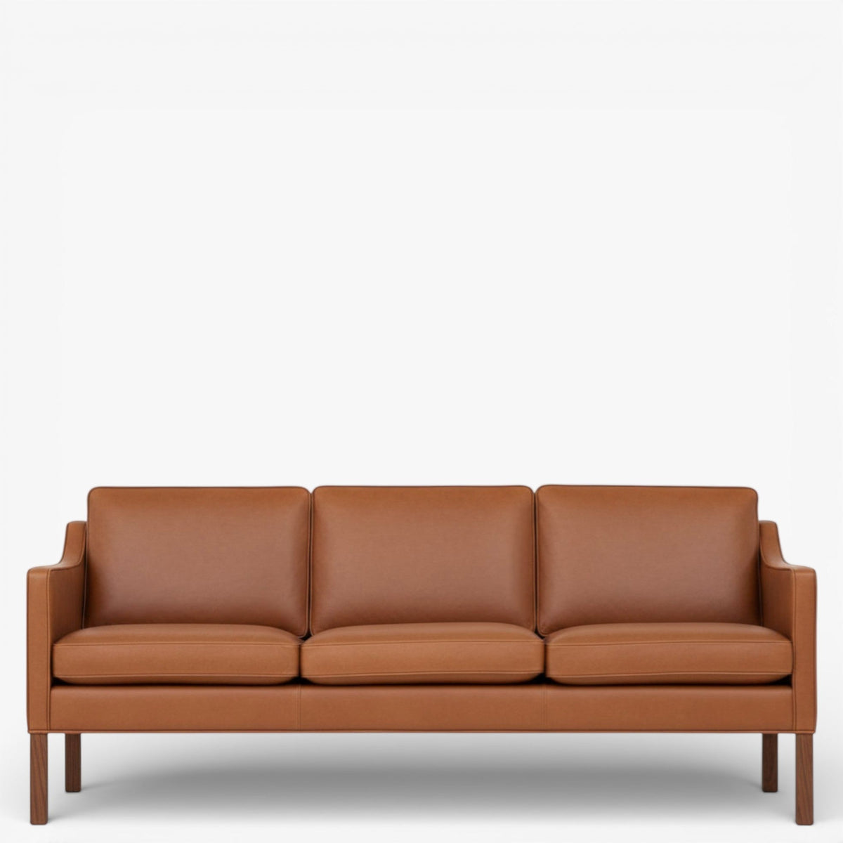 BM 2323 – Ompolstret 3 pers. sofa i anilinlæder (Cognac)