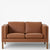BM 2332 – Ompolstret 2 pers. sofa i anilinlæder (Cognac)