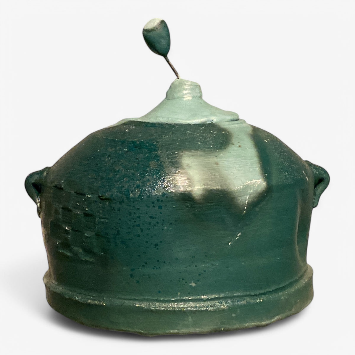 Stoneware jar with lid
