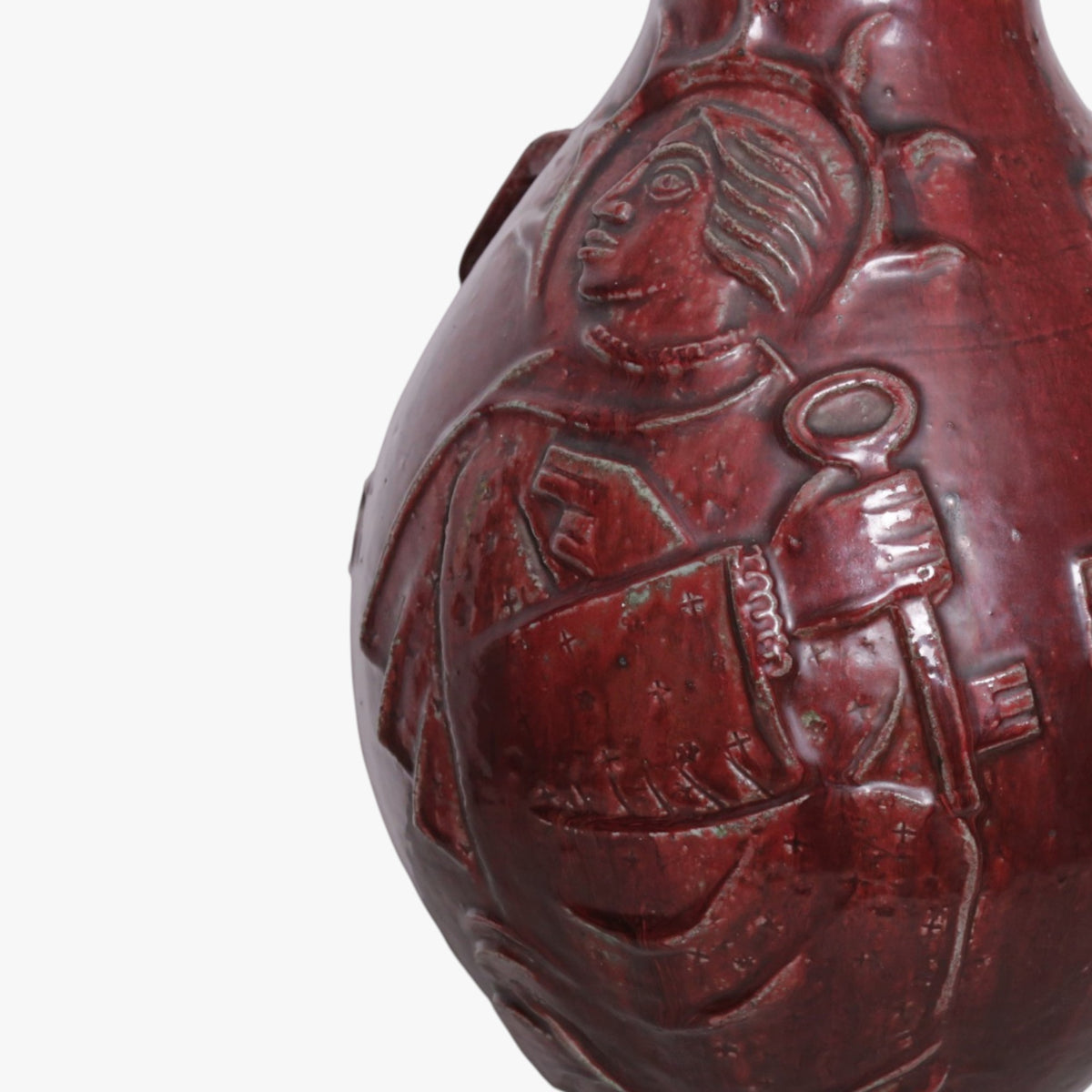Floor vase in stoneware