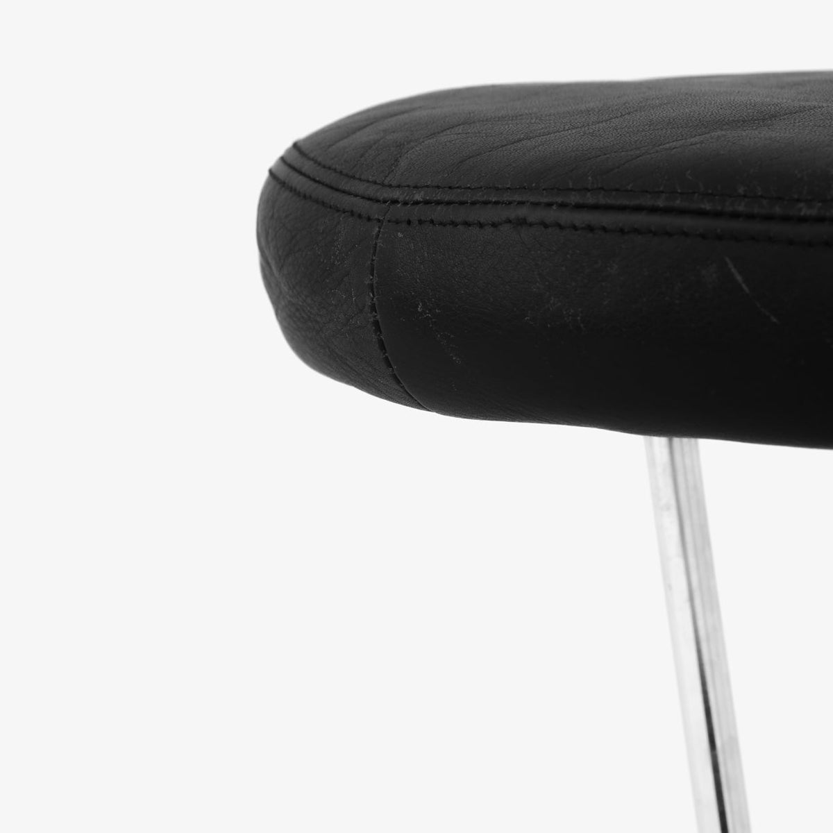 Bar stool in black leather