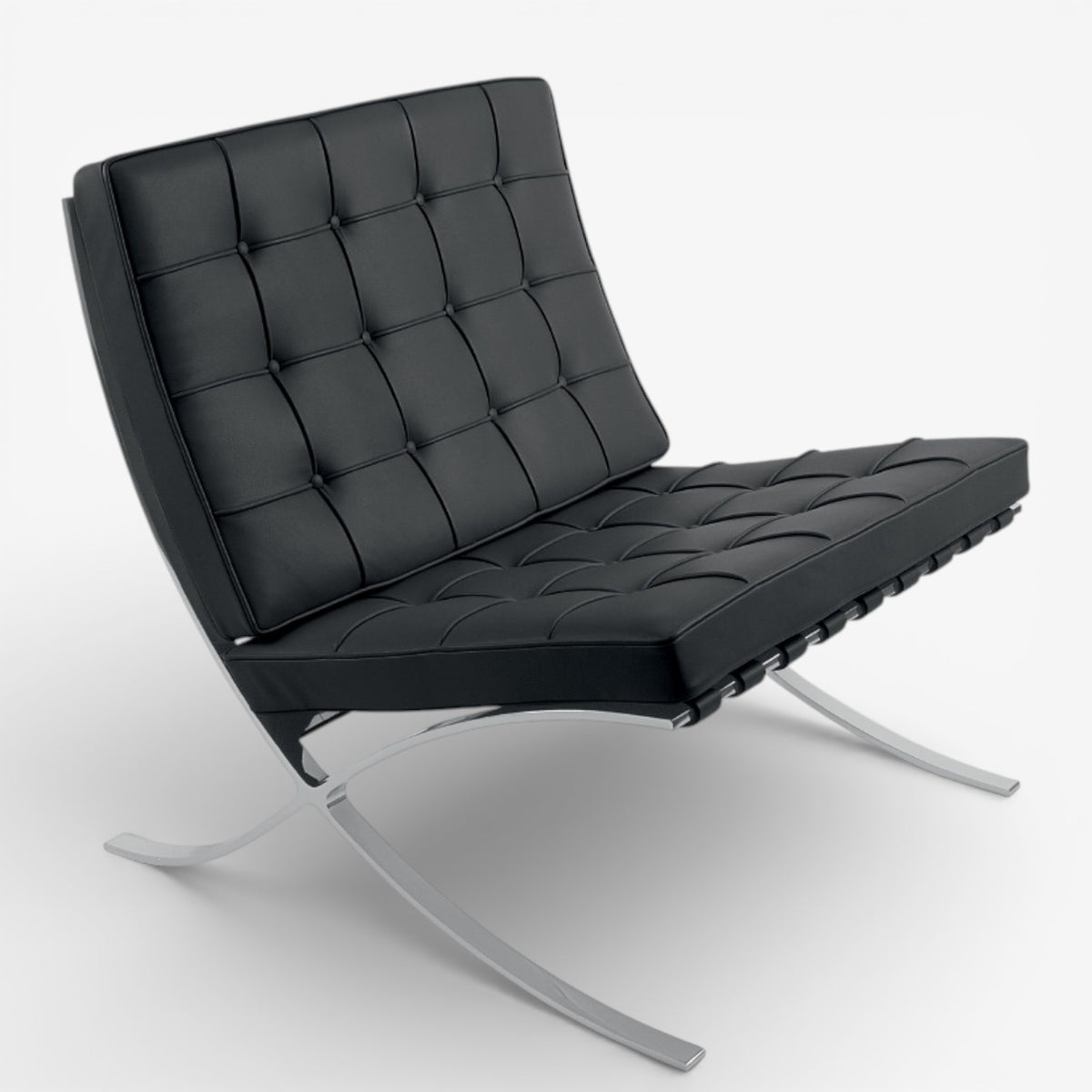 Barcelona Relax - Lounge chair in black leather