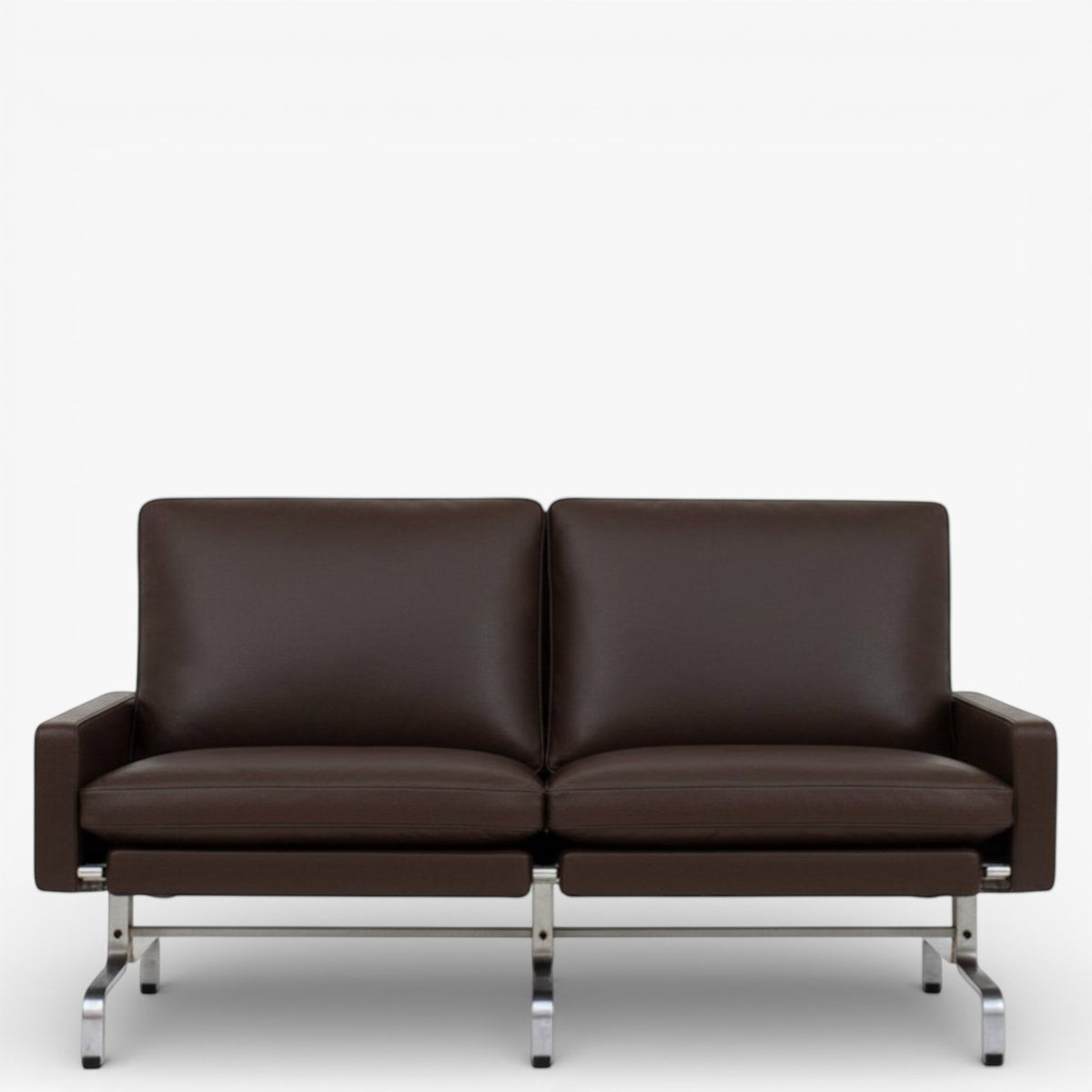 PK 31/2 – Ompolstret 2 personers sofa i anilinlæder (Mocca)