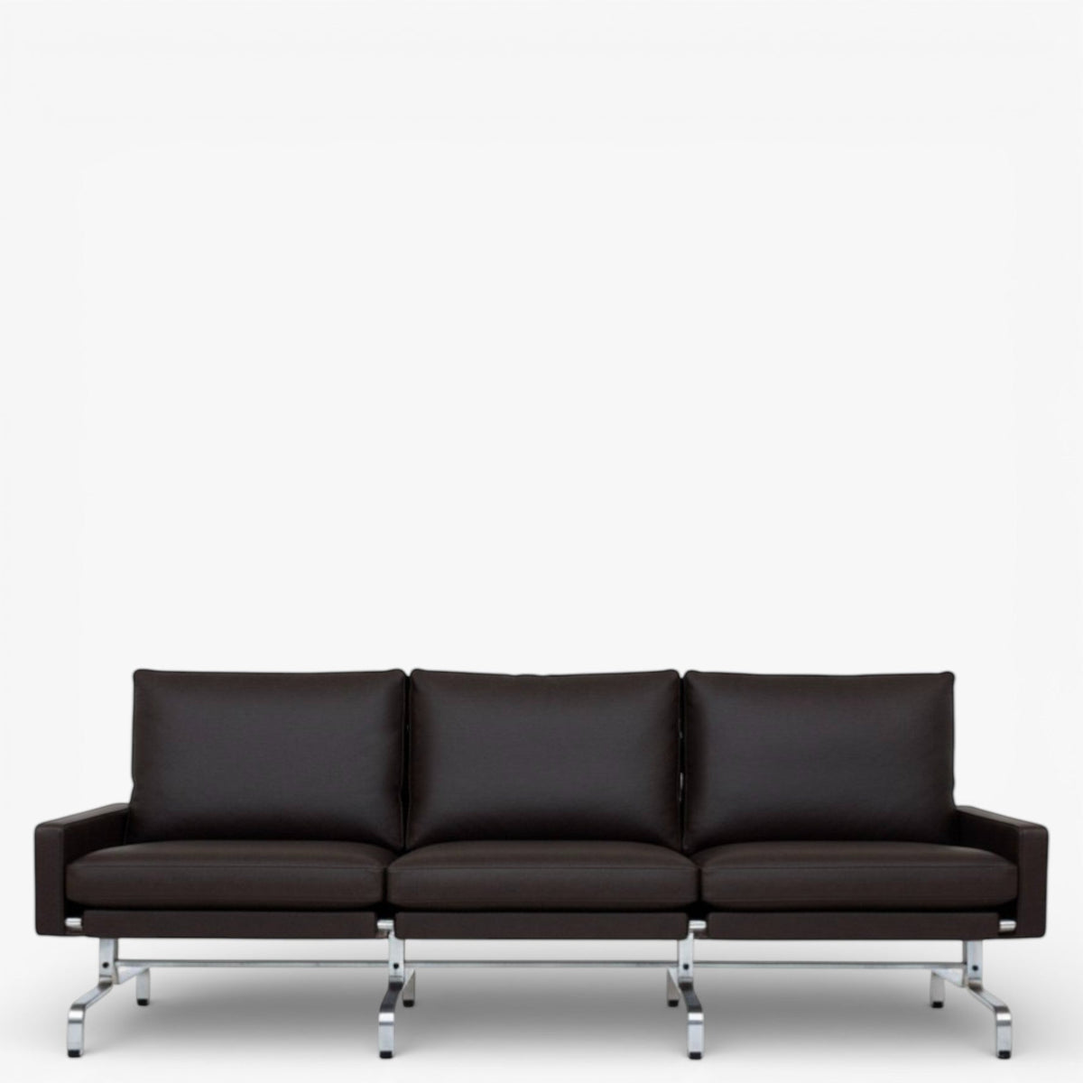 PK 31/3 – Ompolstret 3 personers sofa i anilinlæder (Mocca)