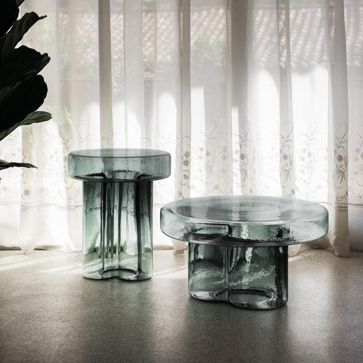 Stort 'Soda'-sofabord i glas