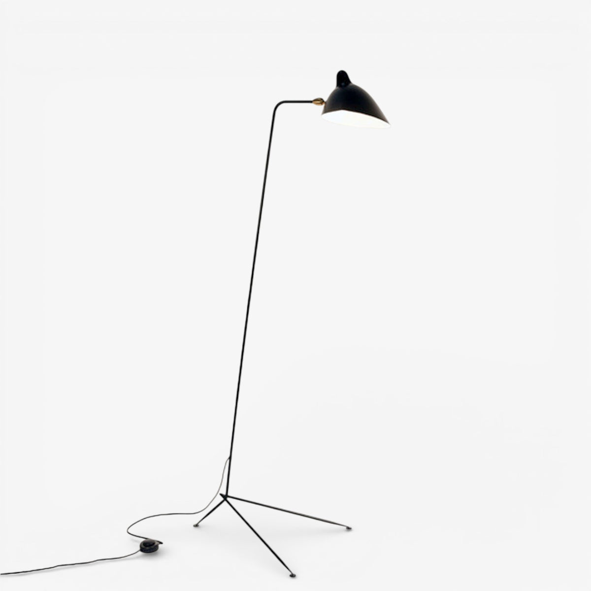 'Lampadaire 1' - Gulvlampe i sort metal