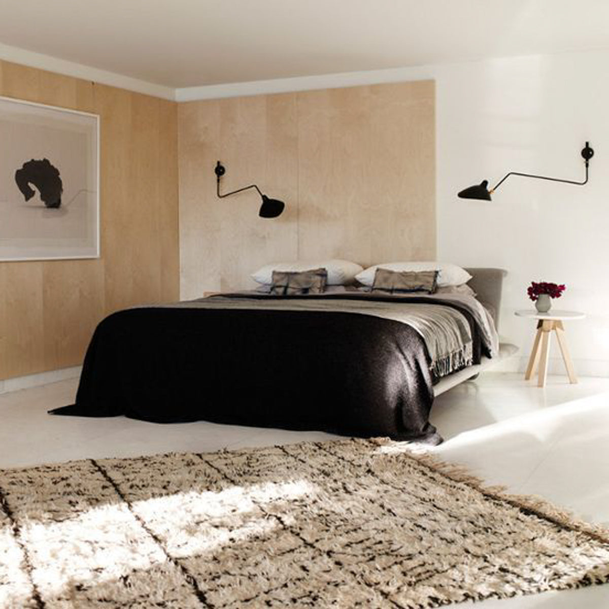 Applique 1' -  Large wall light in black metal