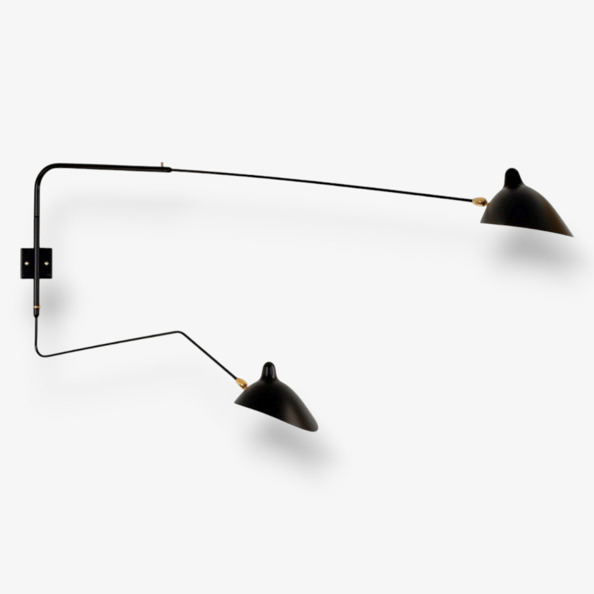 Applique 2' - Large wall light in black metal