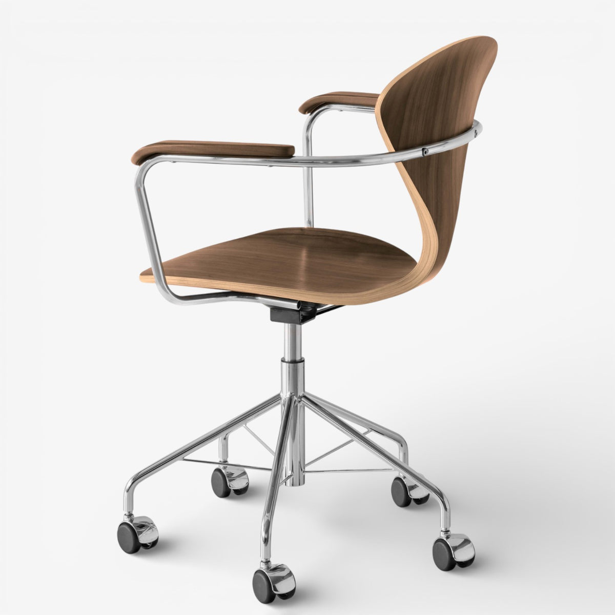 Cherner' office chair with walnut armrests