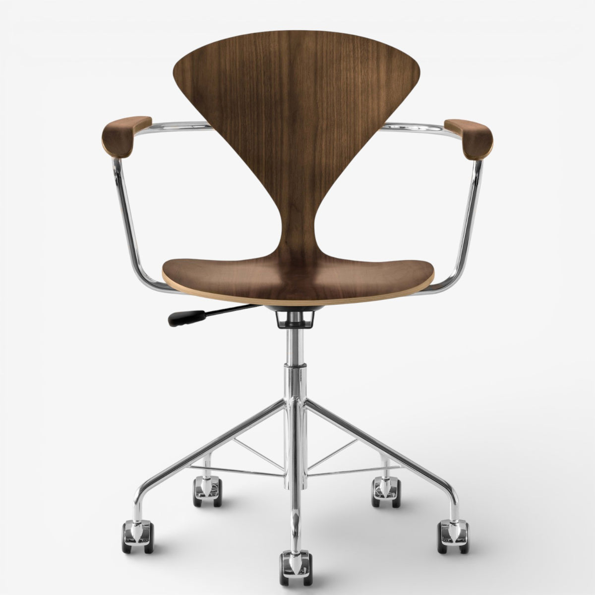Cherner' office chair with walnut armrests