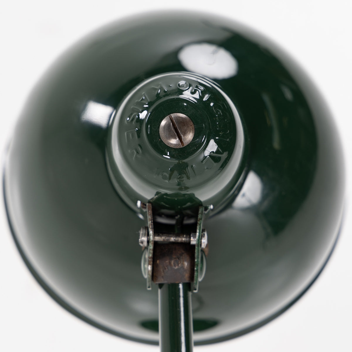 6556 - Bordlampe i grønt metal