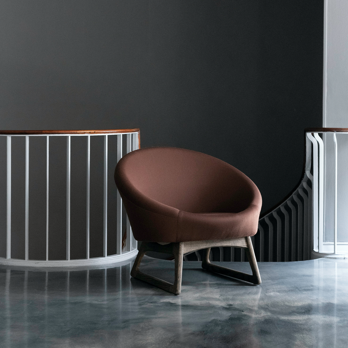 57A - Tub Chair in light wool