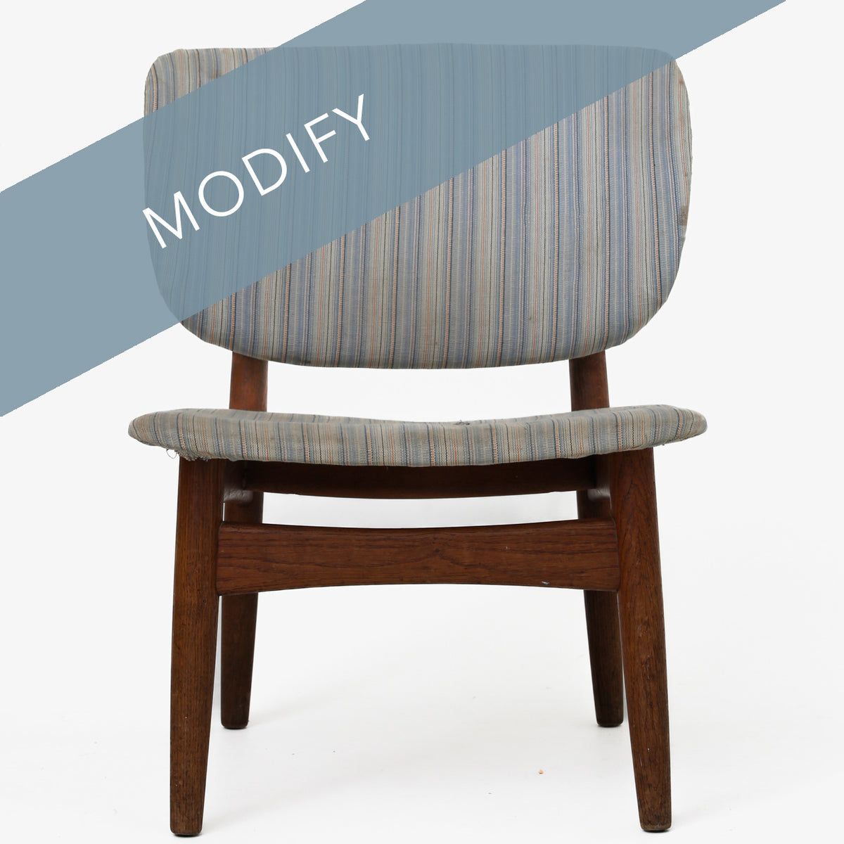 Easy chair in dark oak