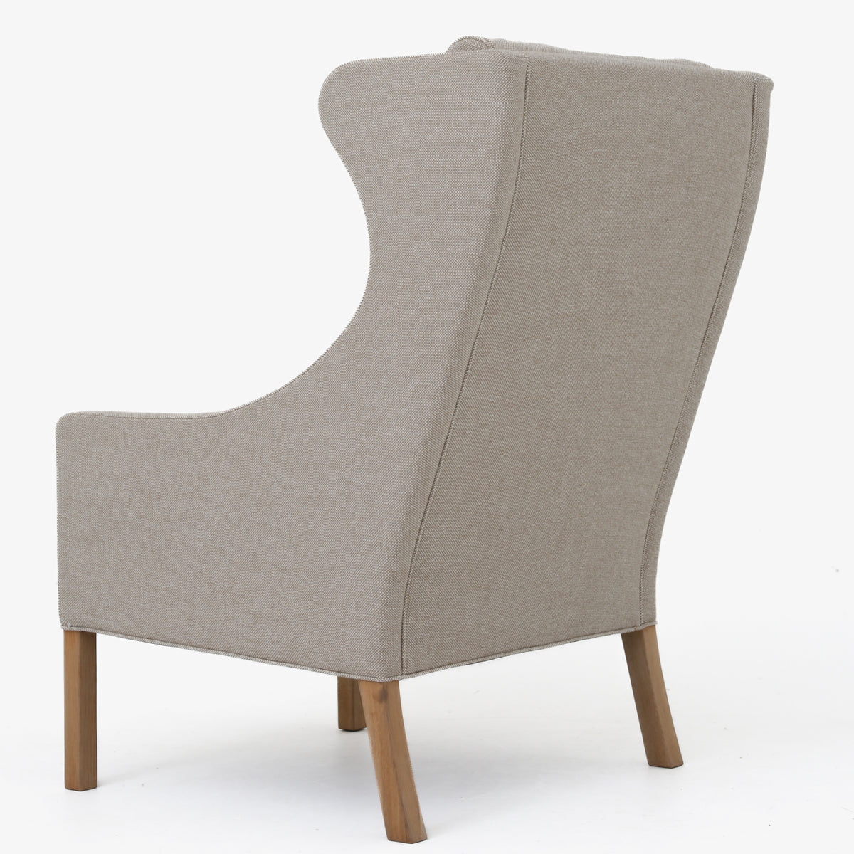 BM 2204 - Wingback Chair in beige wool