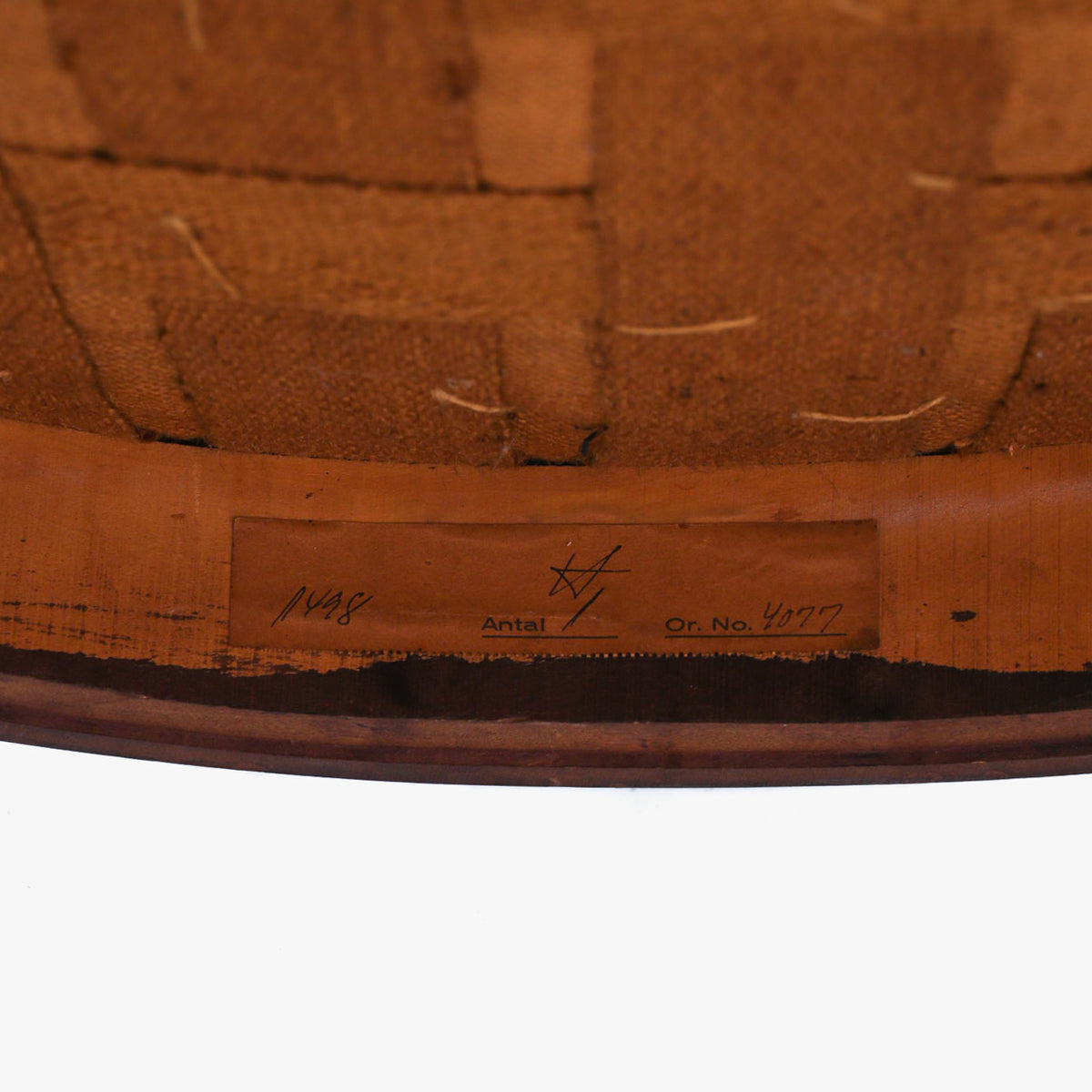Armchair in patinated leather
