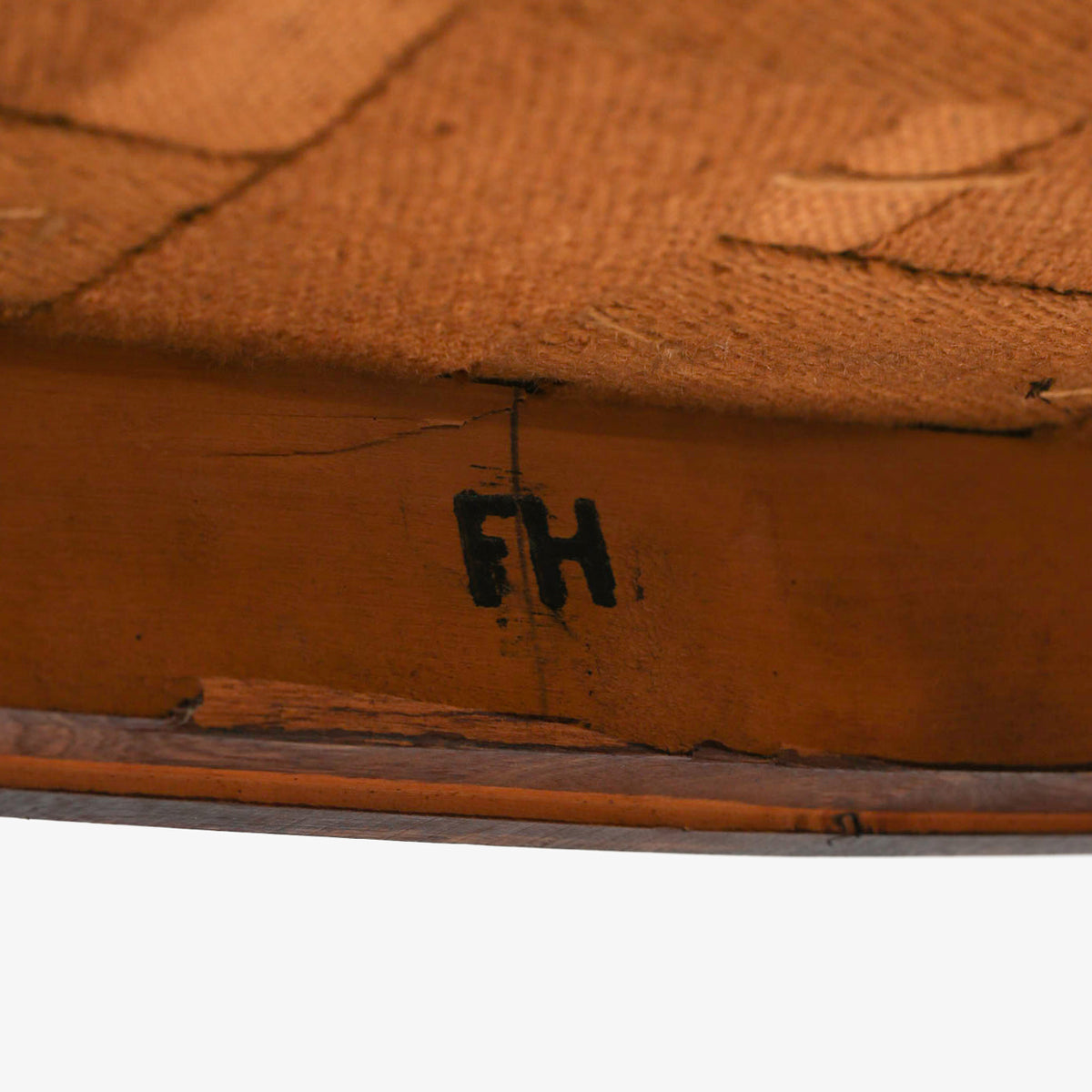 Armchair in patinated leather