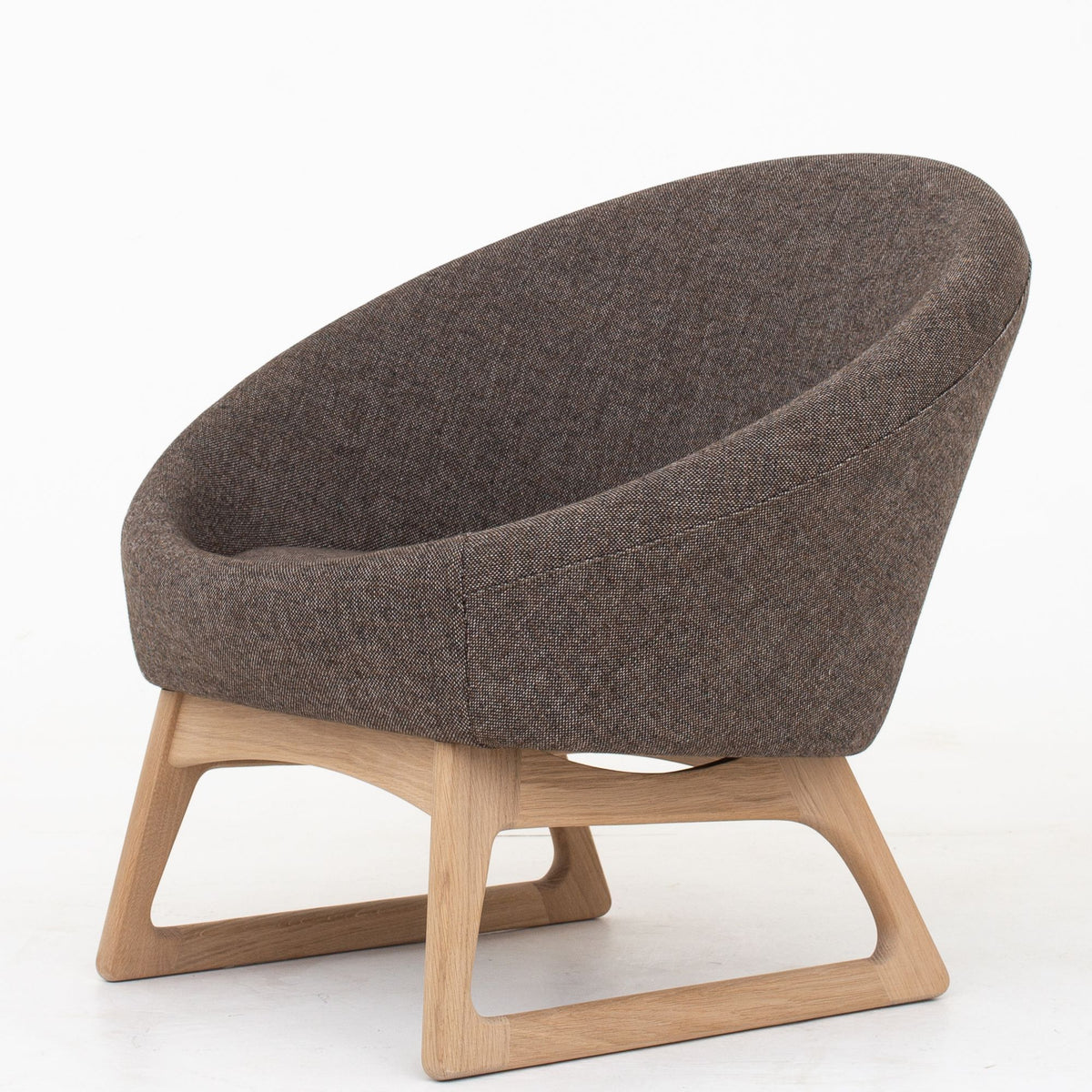 57A - Tub Chair in brown-grey wool