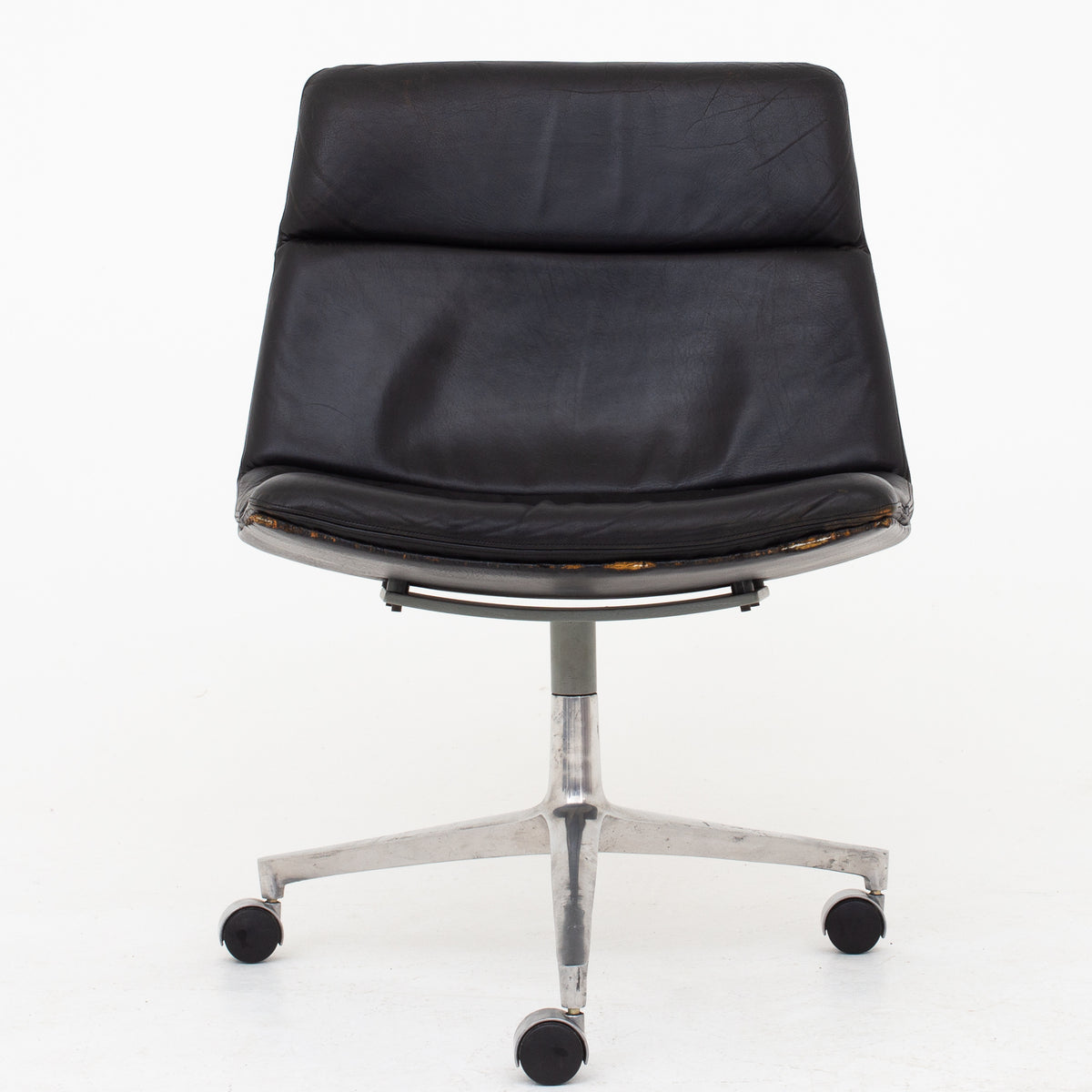 Office chair in black leather