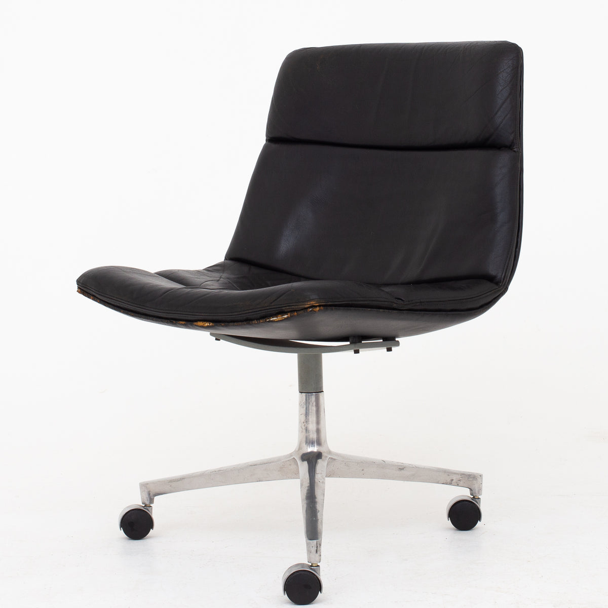 Office chair in black leather