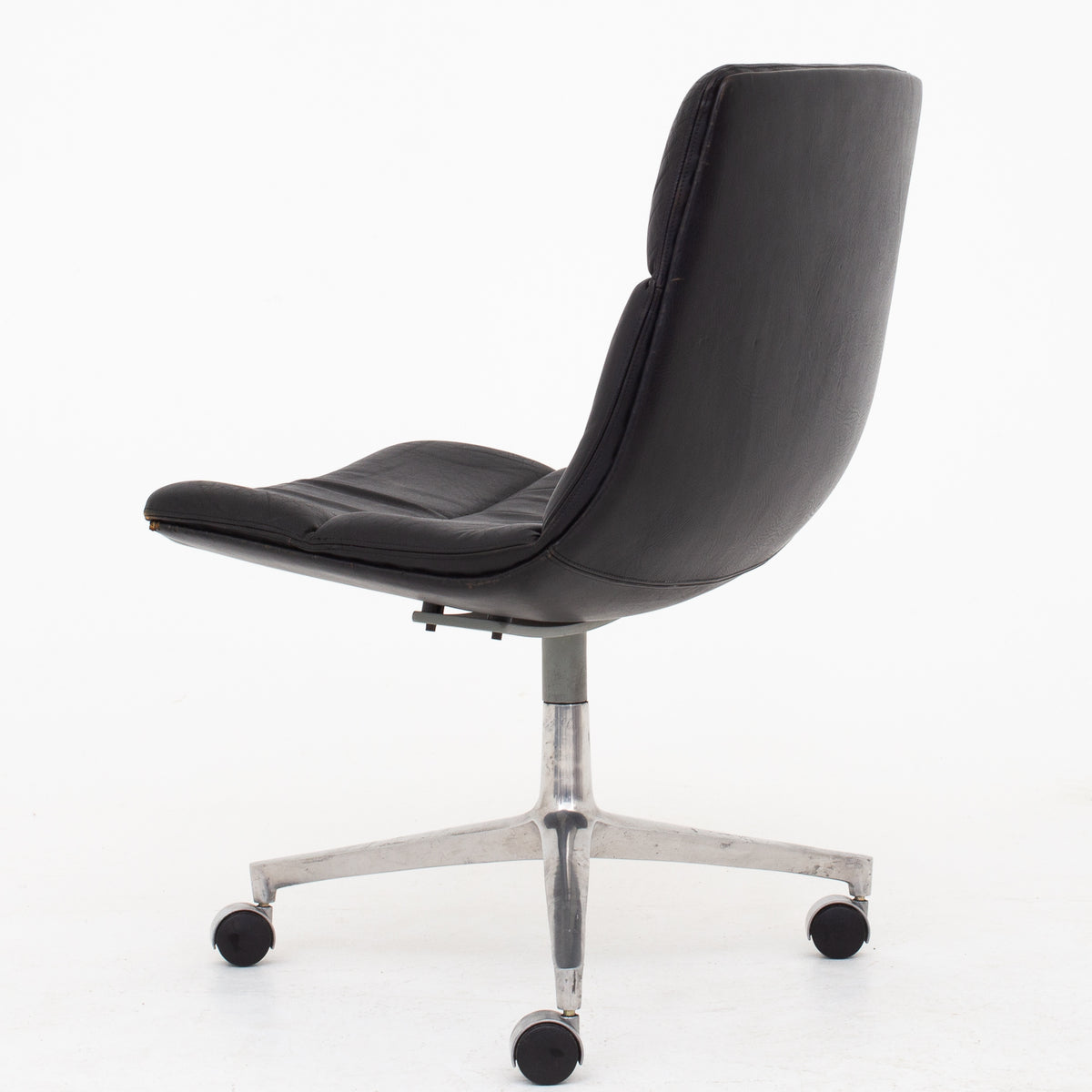 Office chair in black leather