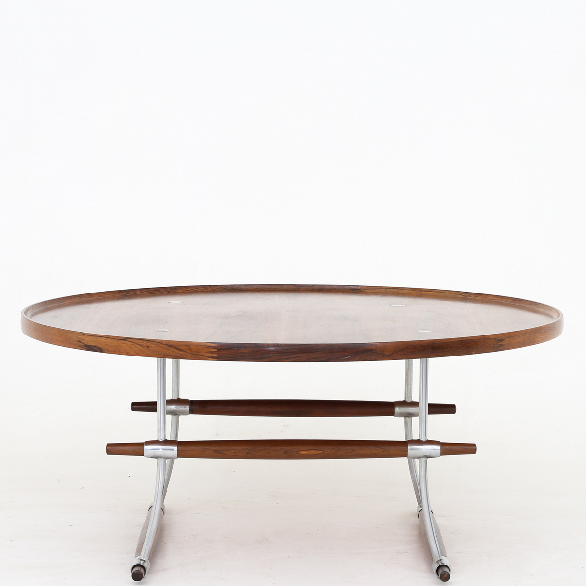 Circular coffee table in rosewood