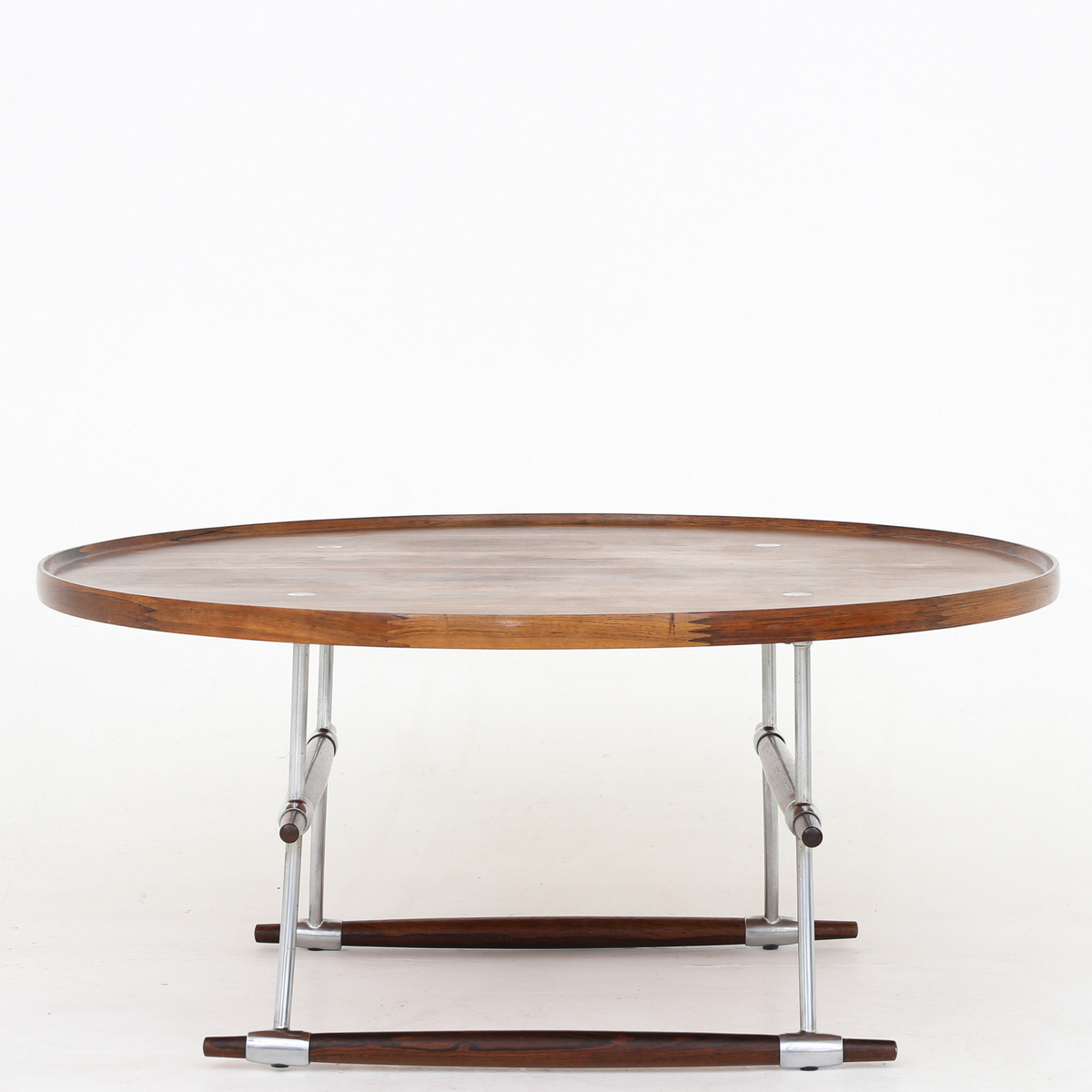 Circular coffee table in rosewood