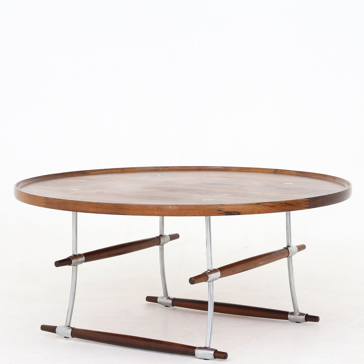 Circular coffee table in rosewood