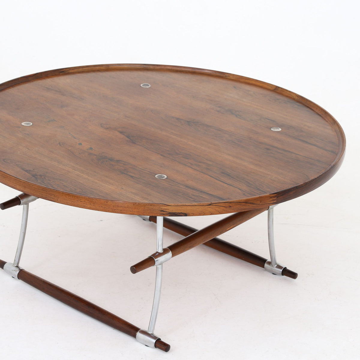 Circular coffee table in rosewood