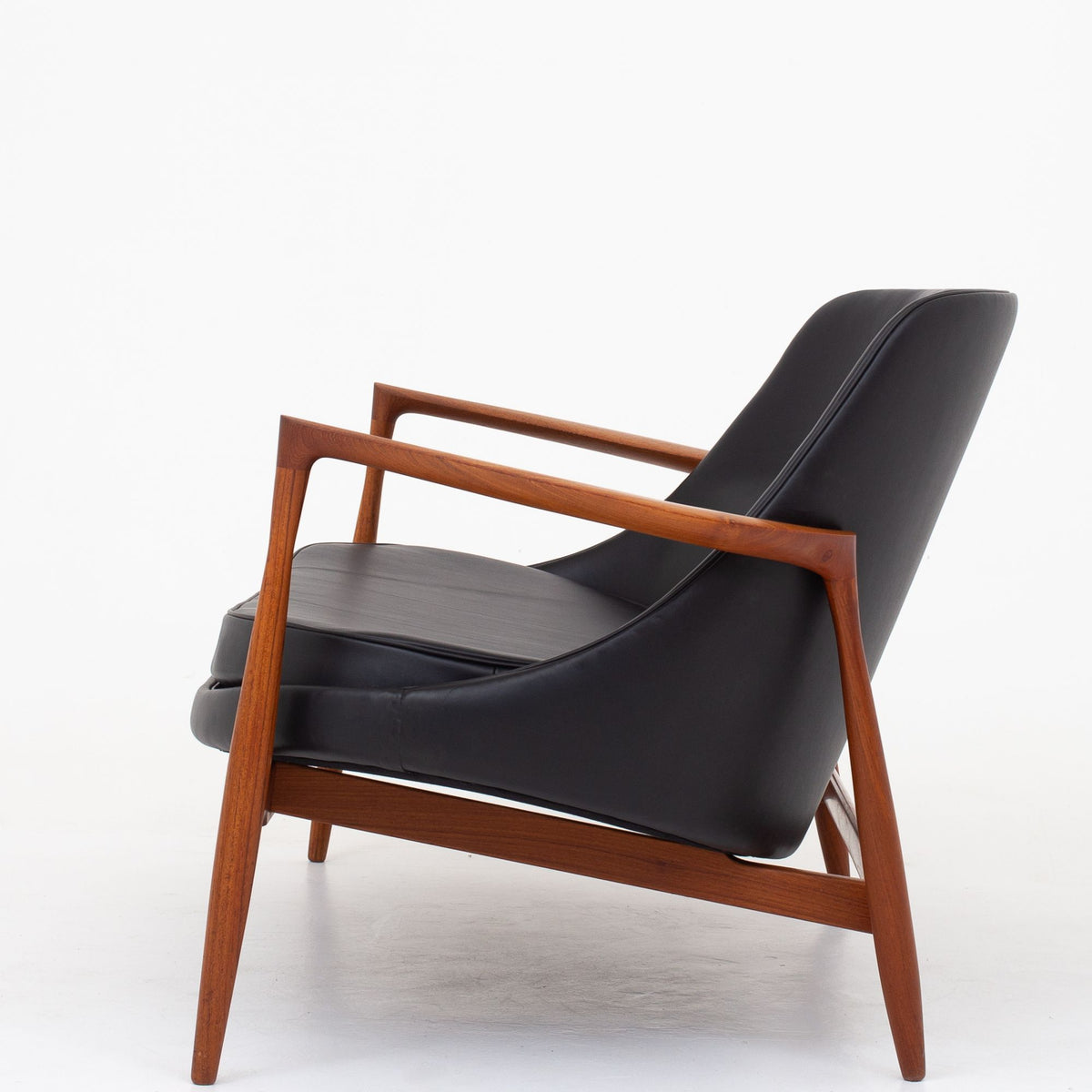 U56 - 'Elizabeth' sofa i sort læder