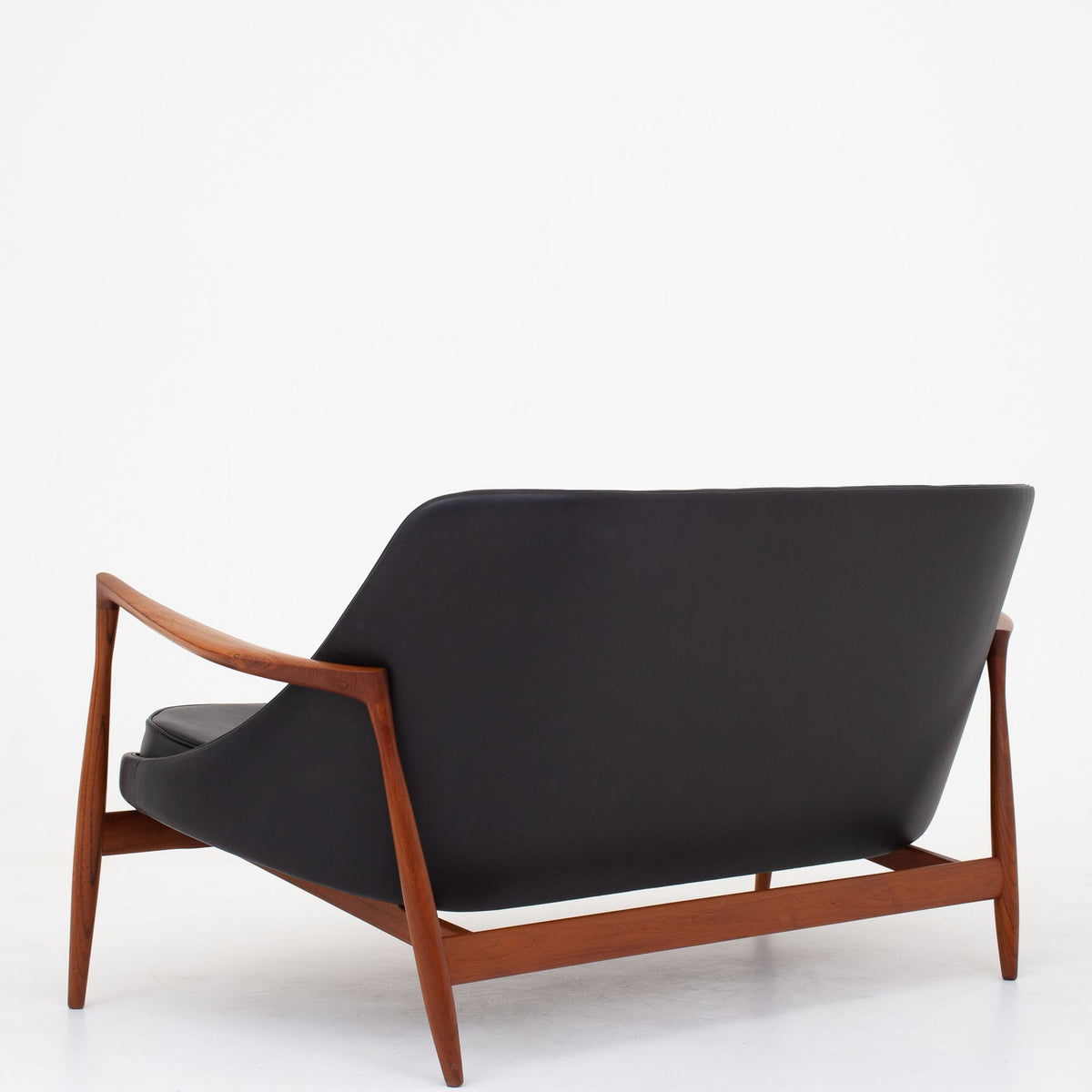 U56 - 'Elizabeth' sofa i sort læder