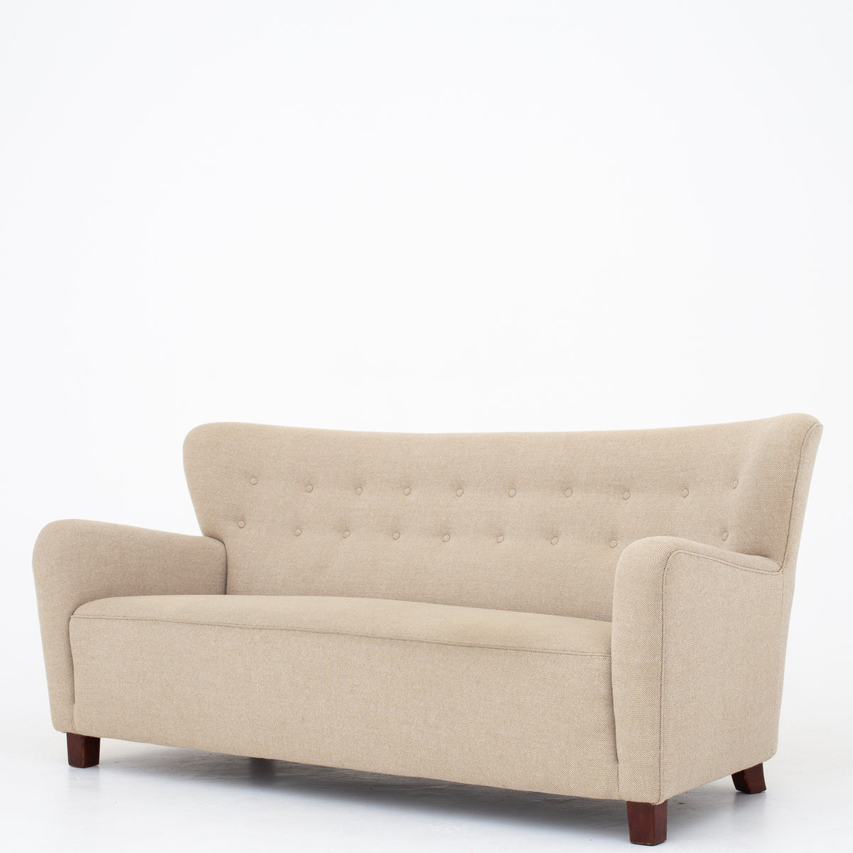 3-seater sofa in light textile