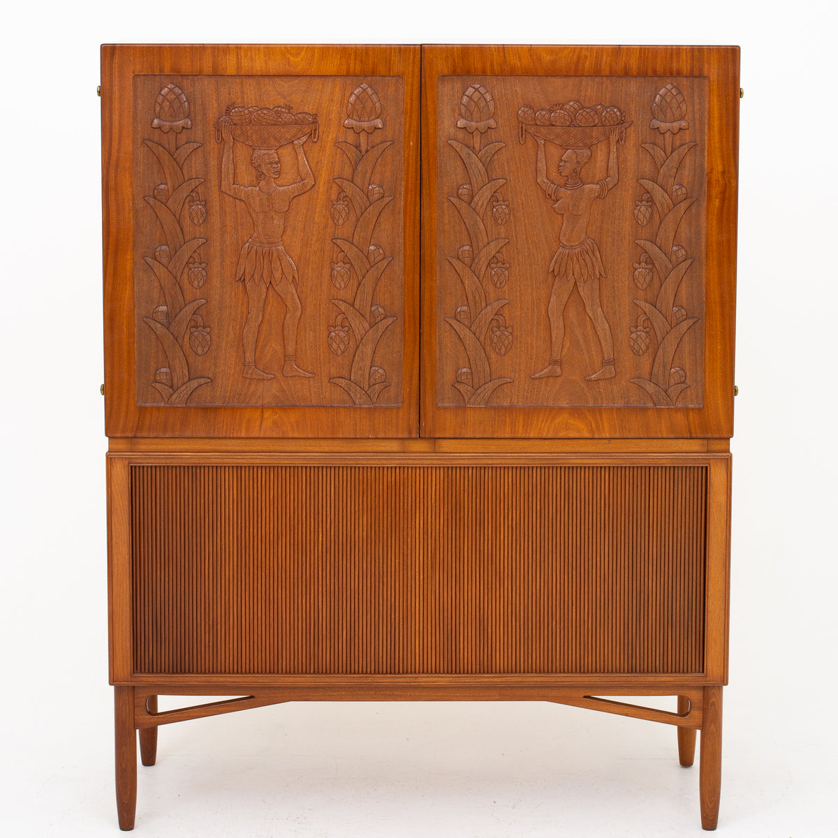 Linen-press in Honduras-mahogany