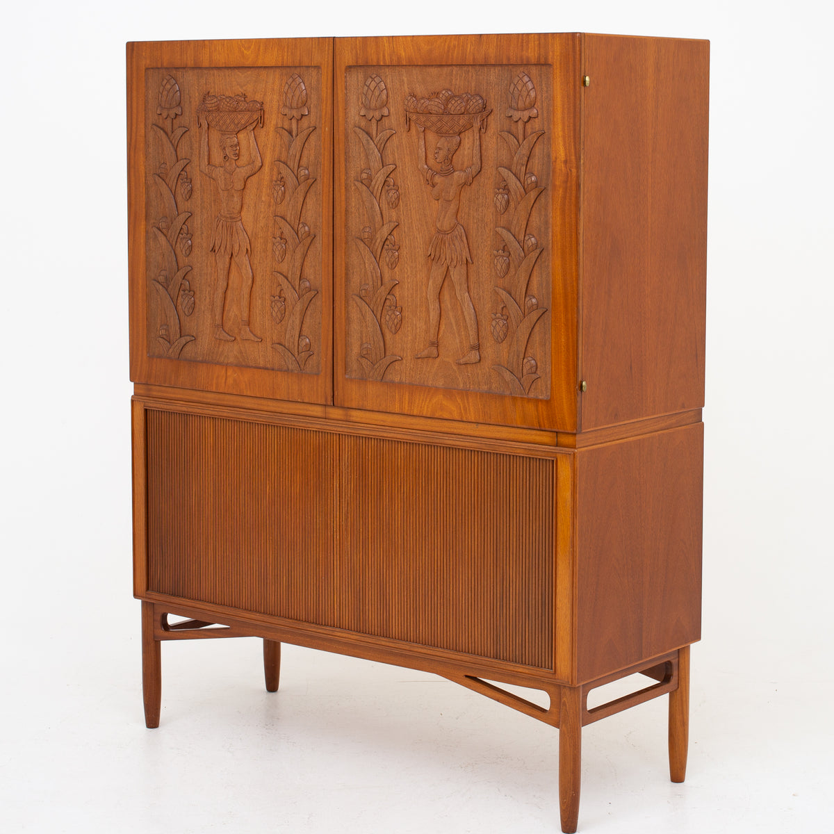 Linen-press in Honduras-mahogany