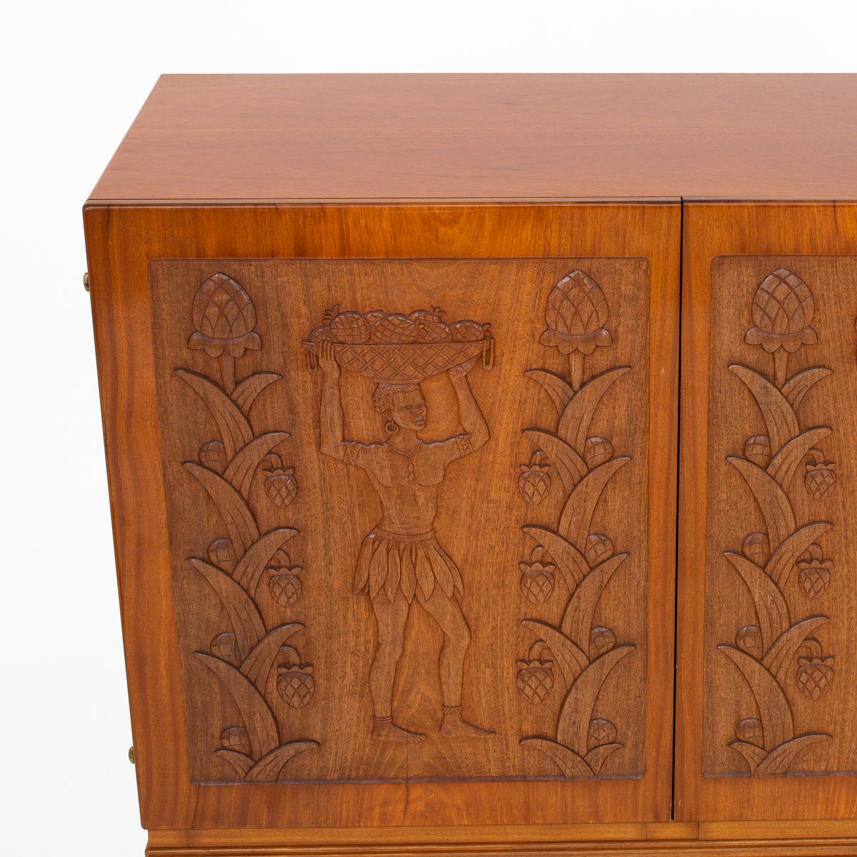 Linen-press in Honduras-mahogany