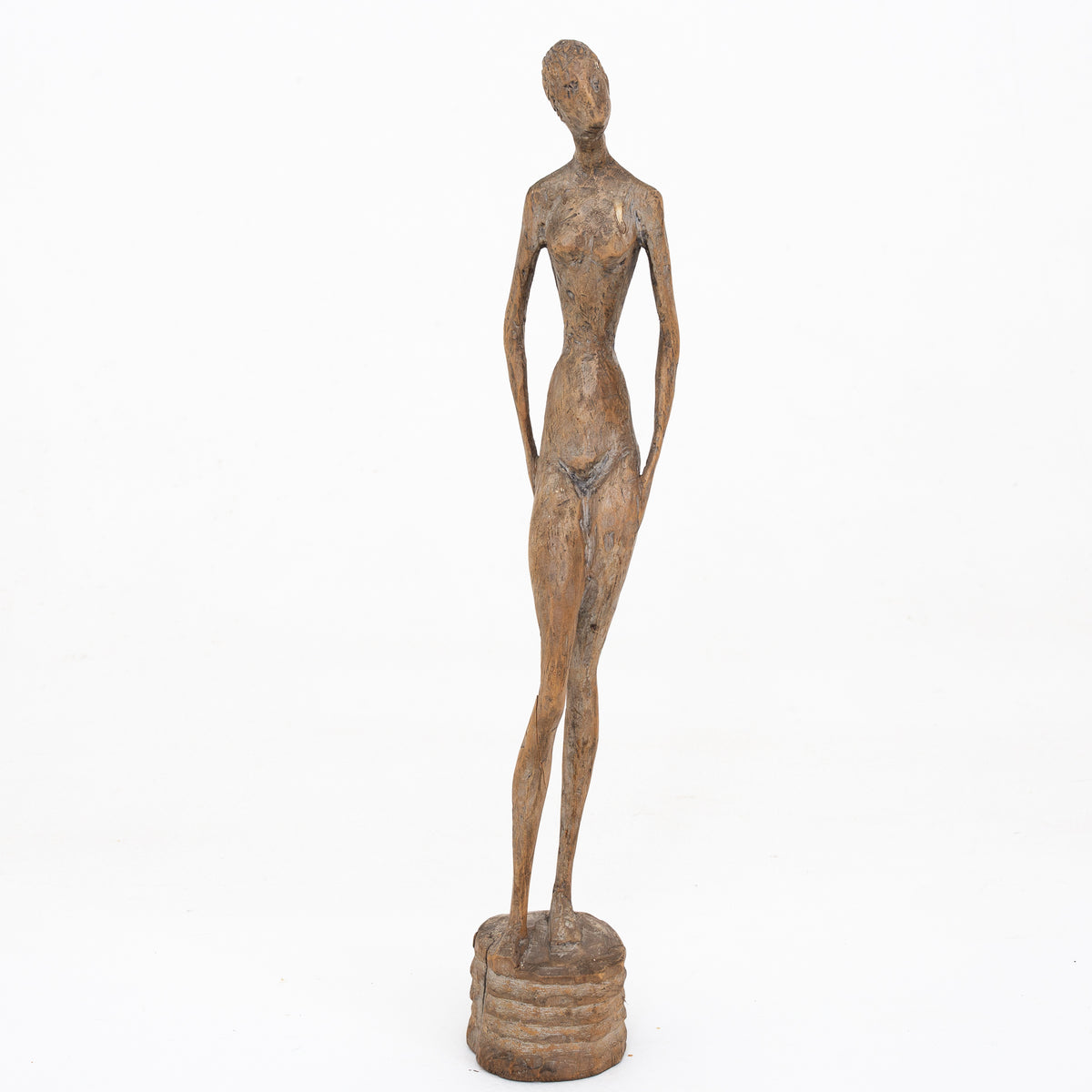 Female figure in wood