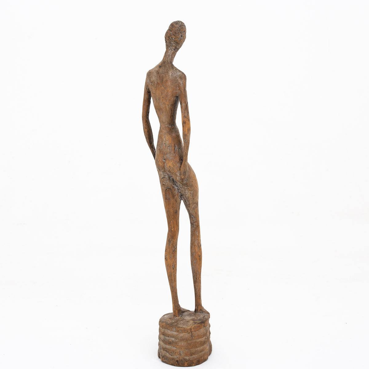 Female figure in wood