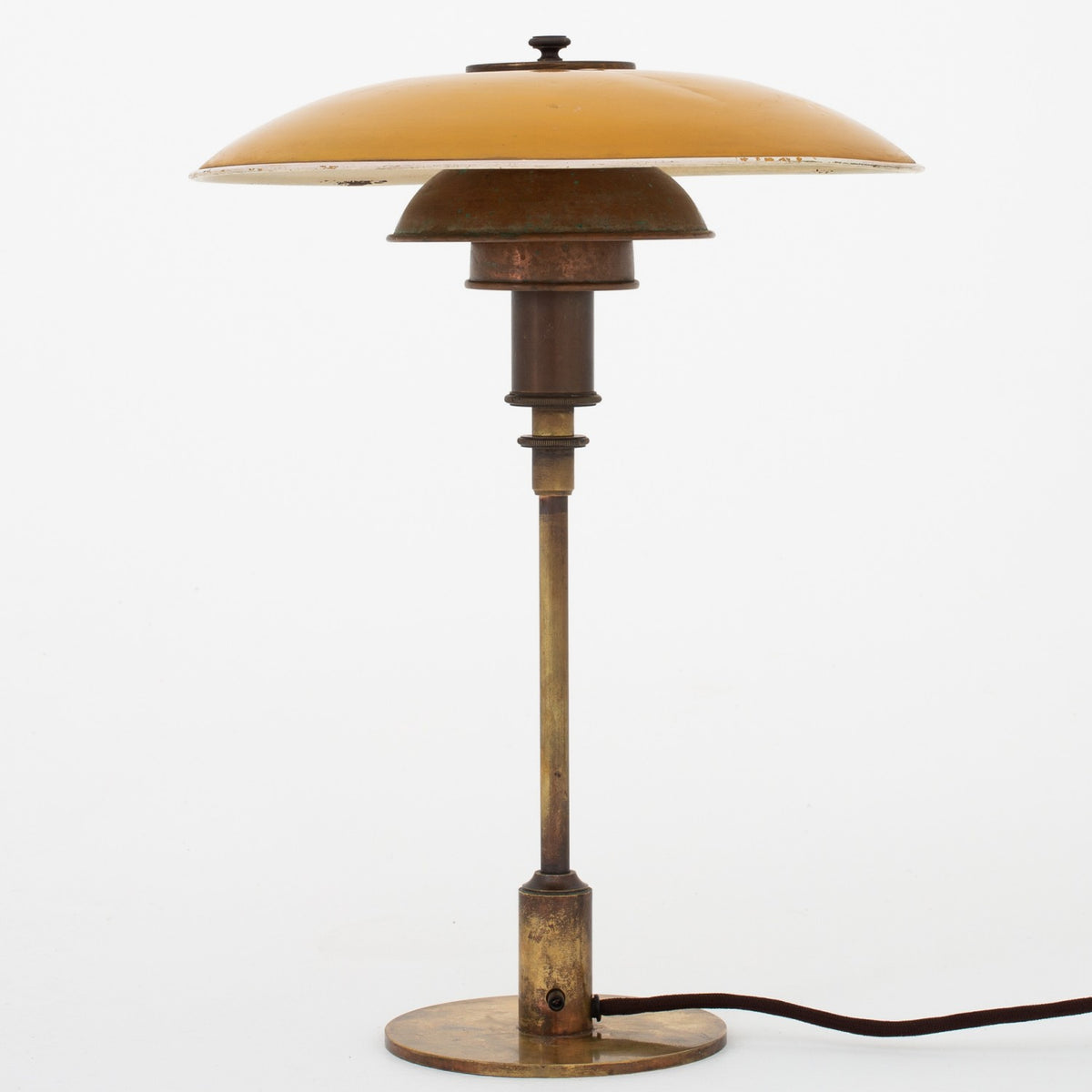 PH 3/2 - Table lamp in patinated cobber