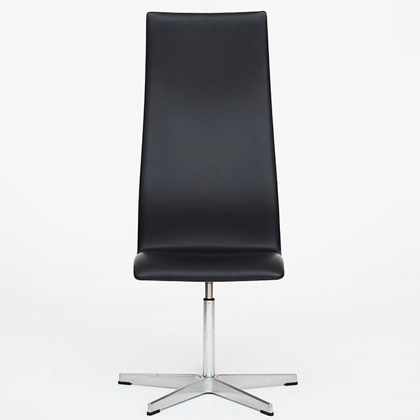 AJ 3162 - 'Oxford' office chair in black leather