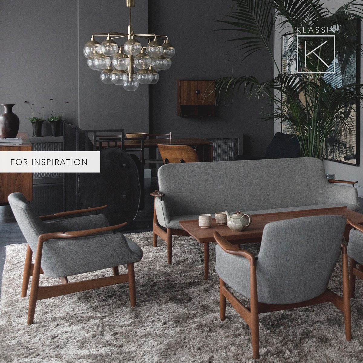 NV 53/2 - To-personers sofa i palisander