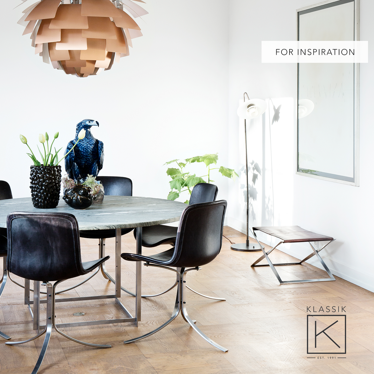 PK 54 - Dining table w. Cipollino marble
