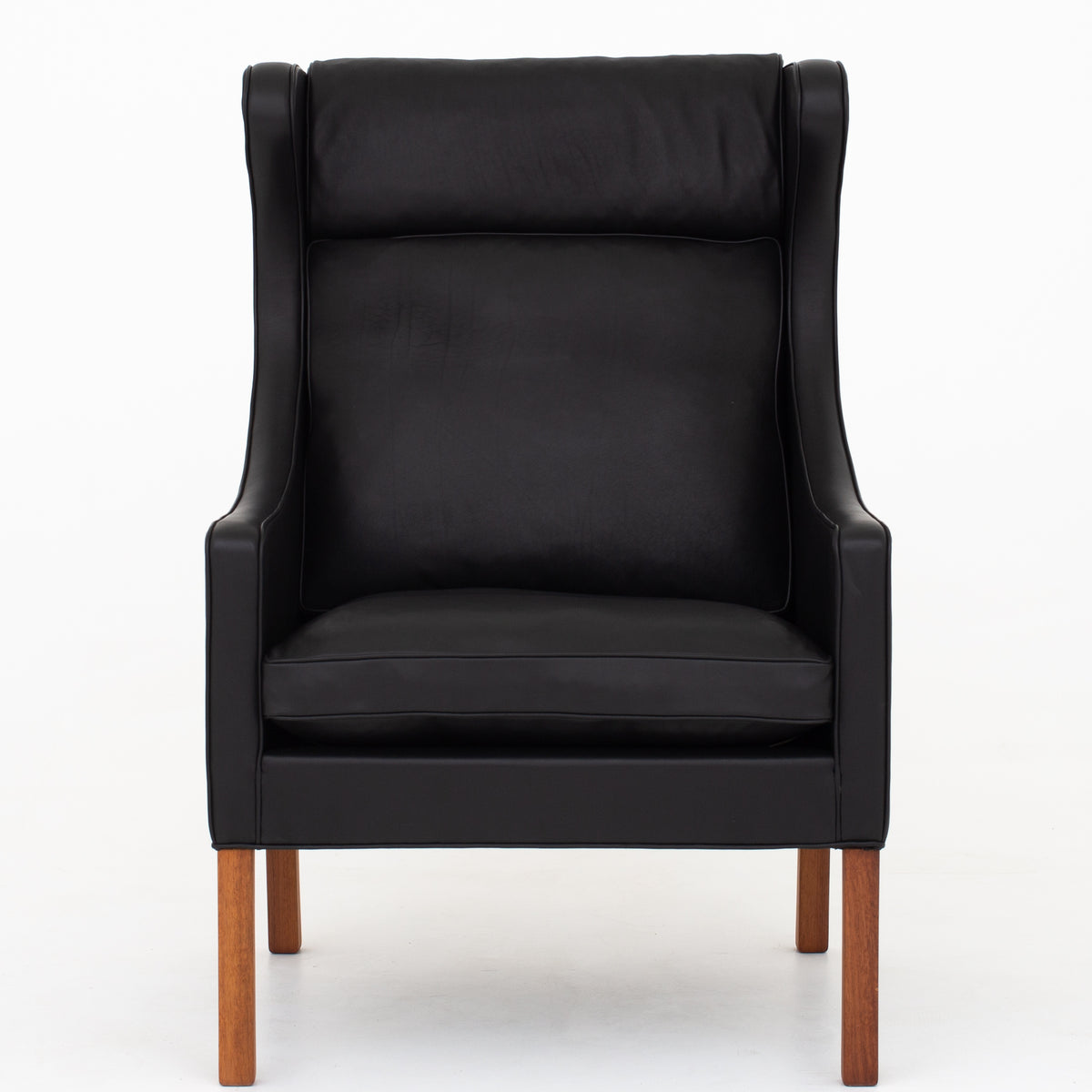 BM 2204 - Wingback Chair in black leather