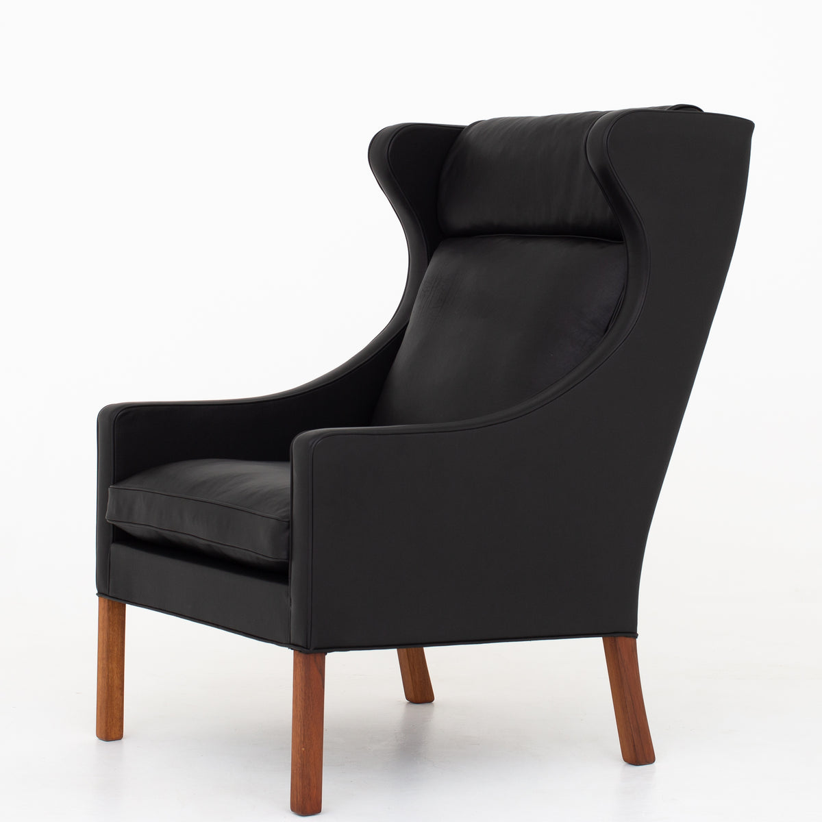 BM 2204 - Wingback Chair in black leather