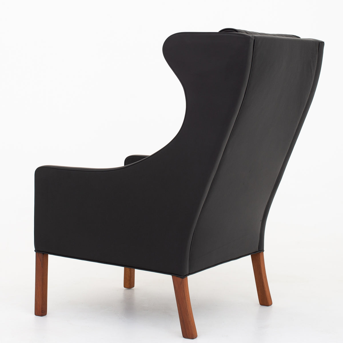BM 2204 - Wingback Chair in black leather