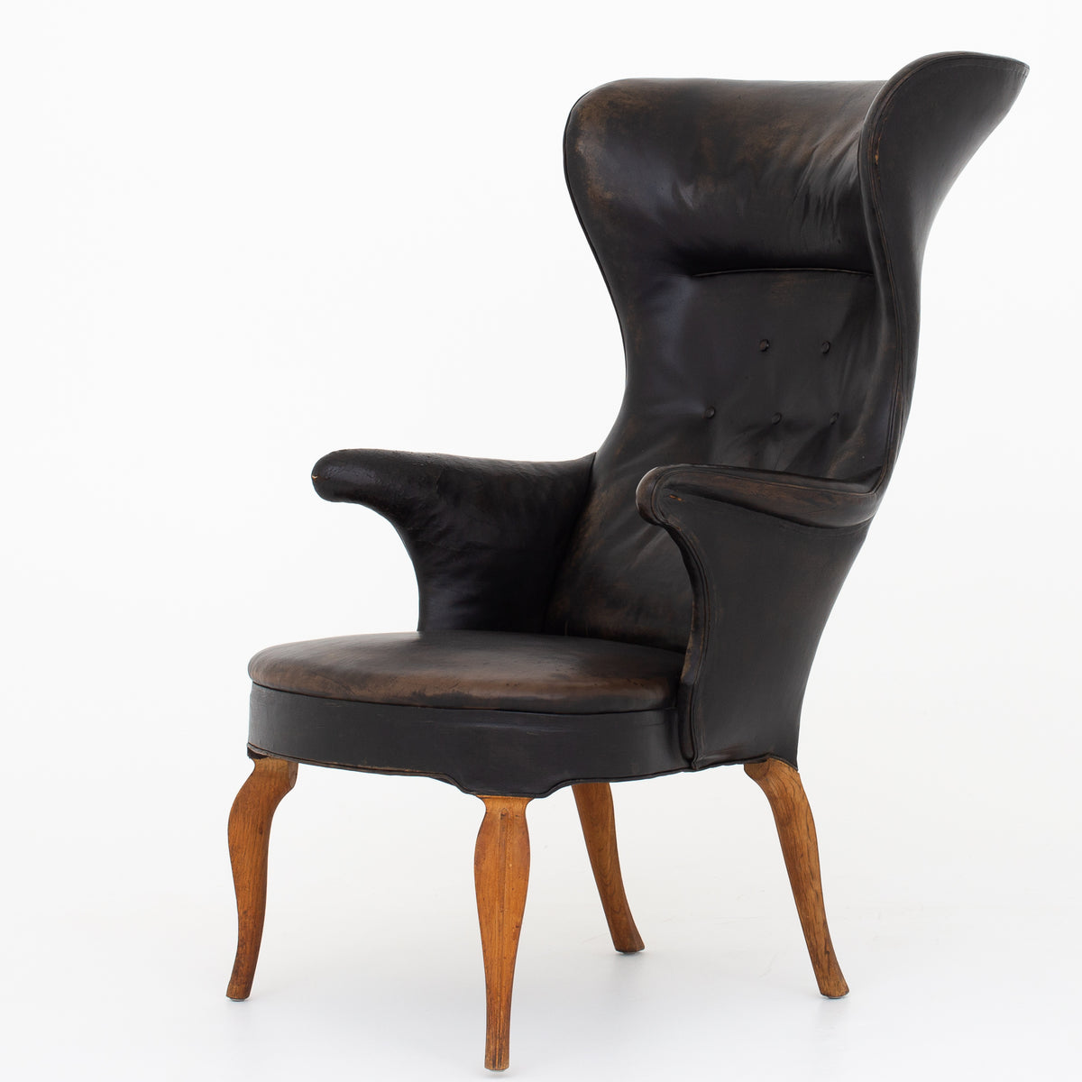 Wingback Chair in original leather