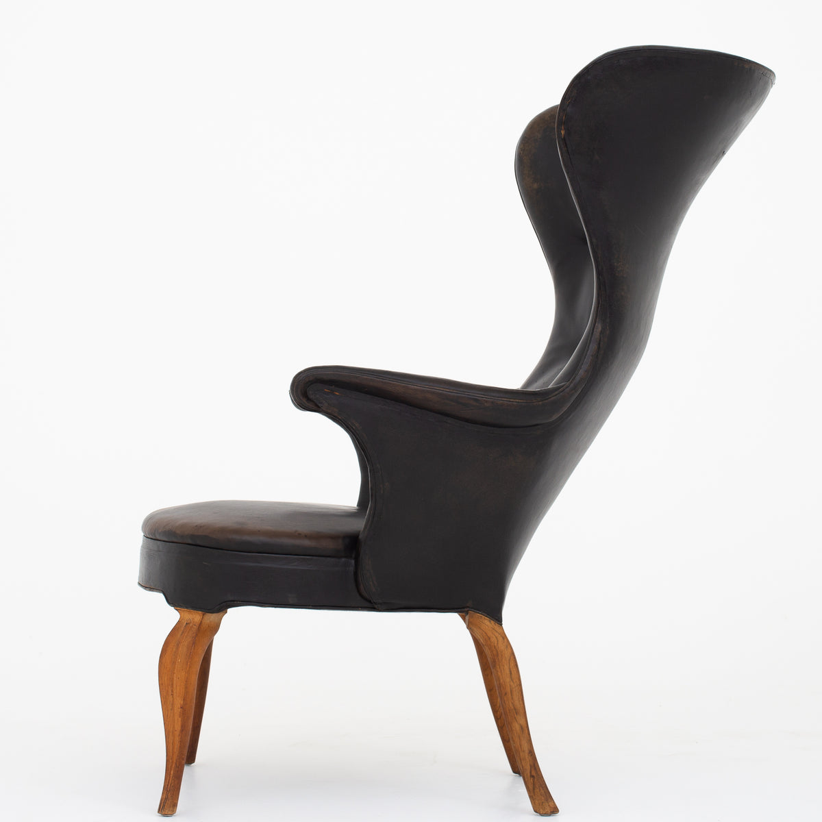 Wingback Chair in original leather