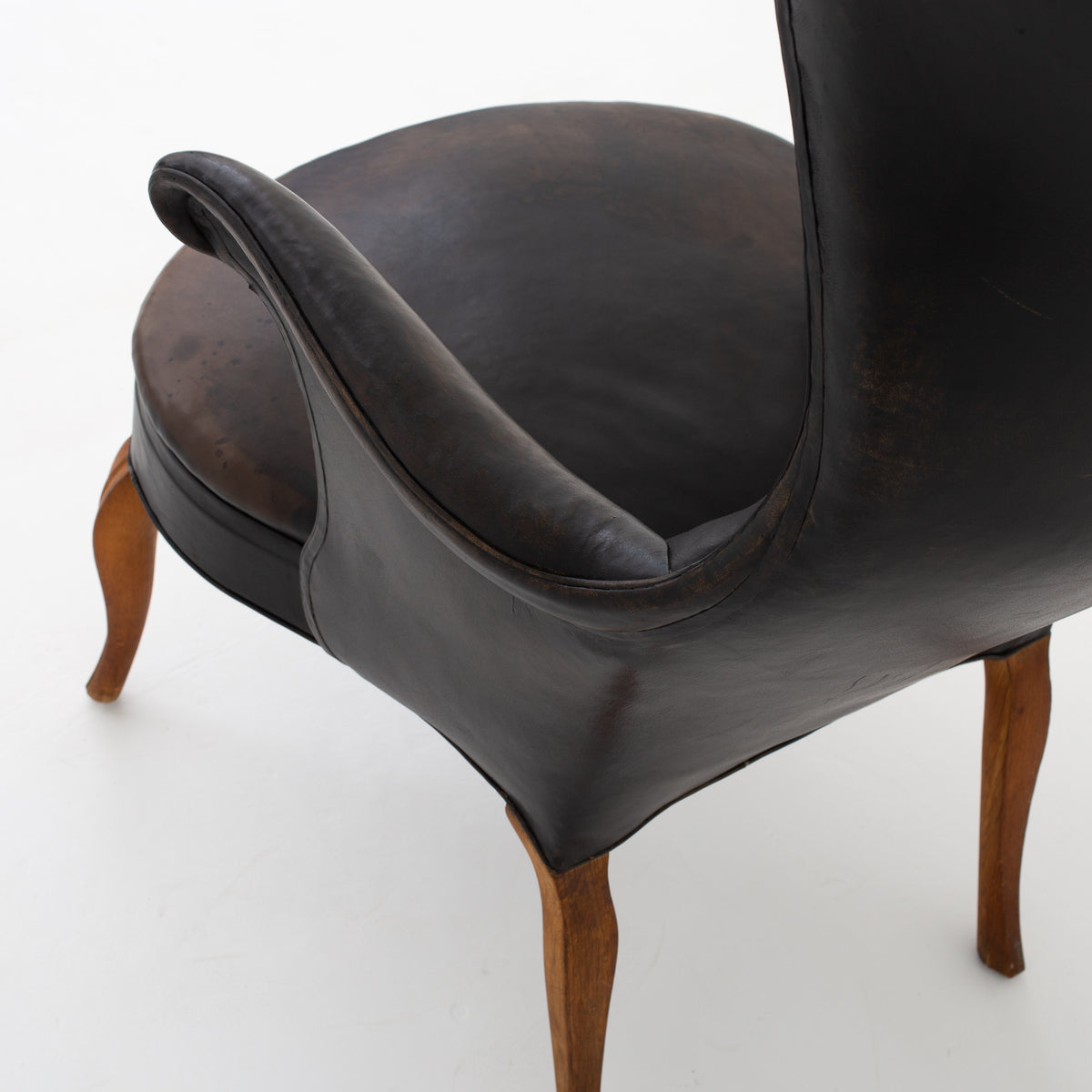 Wingback Chair in original leather