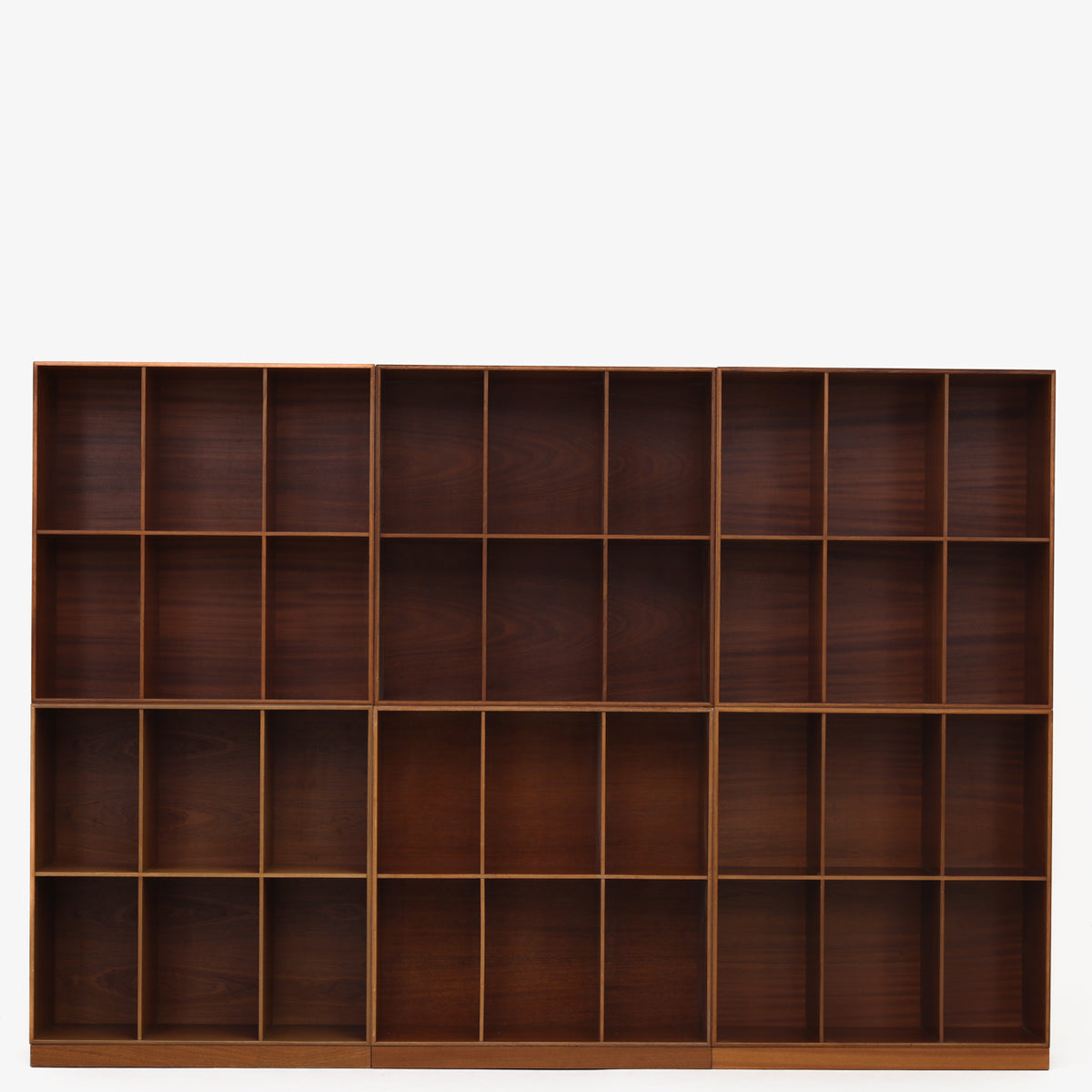 Bookcases in mahogany (set of 6)