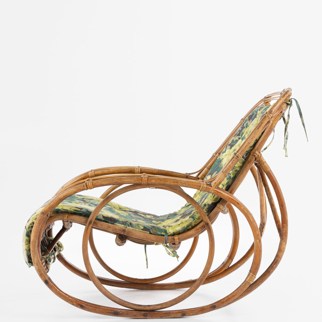 Rocking chair in bamboo