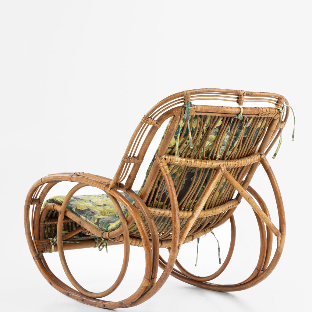 Rocking chair in bamboo